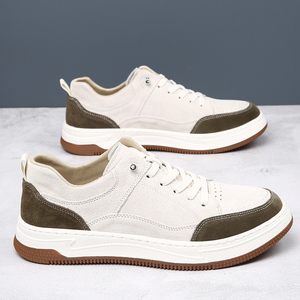 Baskets basses en cuir véritable de haute qualité, personnalisées pour la vente en gros, avec impression personnalisée, style vieilli, pour hommes, chaussures de marche - Product Image 2