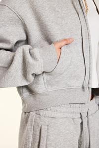 <span class=keywords><strong>Sweat</strong></span> <span class=keywords><strong>à</strong></span> <span class=keywords><strong>Capuche</strong></span> Court Zippé Personnalisé et <span class=keywords><strong>Uni</strong></span> pour <span class=keywords><strong>Femme</strong></span>, en Molleton de Coton Lourd, Style Streetwear, Veste Manteau Blouson Zippé pour Filles Tendance - Product Image 3