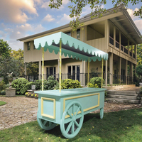 Chariot de salle à manger personnalisé chariot de dessert de fleurs chariot de bar sucré chariot de décoration de mariage de fête en plein air