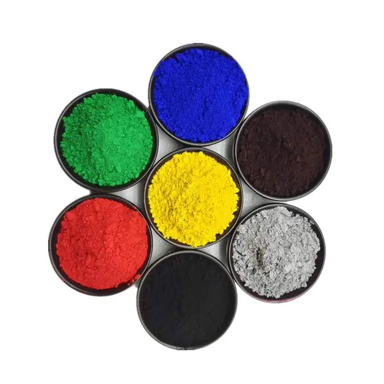 कई रंग वर्णक लोहे के आक्साइड वर्णक Fe2O3 पाउडर अकार्बनिक वर्णक विभिन्न उपयोग के लिए