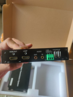 Konverter Serat Optik 10G Rate EDID Video dengan Local Loop Out; 1 Saluran Audio Bidirectional 3.5 4K60Hz