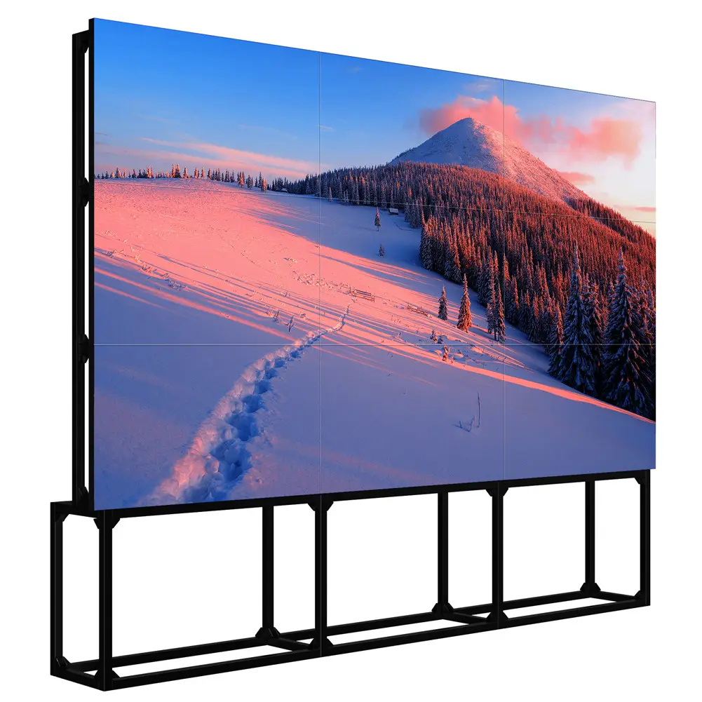 touch video wall switch 3d lcd stand frameless tv monitor 2x2 indoor p3 p2.5 led screen display panel controller led video wall