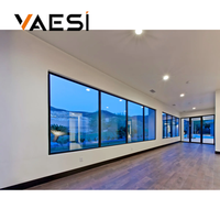 Fenêtre fixe en aluminium sur mesure, couleur au choix |   Grand panneau d'angle pour villa moderne