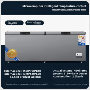 <span class=keywords><strong>Congelador</strong></span> <span class=keywords><strong>Horizontal</strong></span> de Doble Puerta para el Hogar, 480L, Gran Capacidad, Temperatura Única, Congeladores Verticales para Uso Doméstico y Comercial - Product Image 6