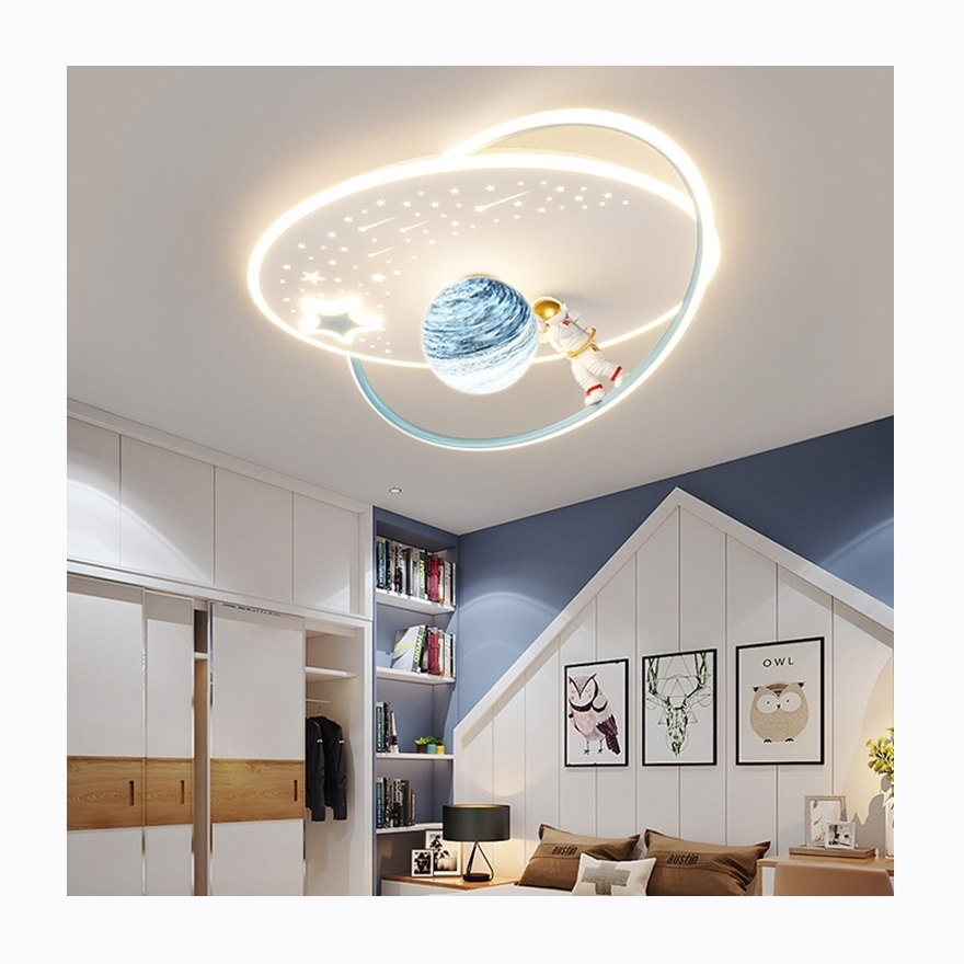 Chandelier Ceiling Light Chandelier Pendant Light New Astronaut Children's Room Ceiling Eye Protection LED Light Lamp