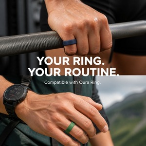 เคสซิลิโคน Oura Ring 5/4 Galaxy Ring RingConn Ultrahuman สีเขียวน้ำเงิน สำหรับปกป้องแหวนสมาร์ทฟิตเนส เหมาะสำหรับการฝึกความแข็งแรง ผู้ชาย - Product Image 3