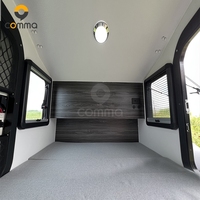 OTR Usine personnalisé jouet transporteur motos remorque vélo camping-car voyage remorques hybride caravane fibre de verre