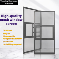 Ventana Mosquitera Corredera Triple de Acero Inoxidable con Marco de Aleación de Aluminio, Dimensiones Personalizables, Sin Perforación