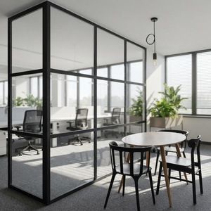 ประตูกั้นห้องสำนักงานแบบกระจกเหล็กชุบสังกะสีทันสมัยสำหรับใช้งานเชิงพาณิชย์ - Product Image 1