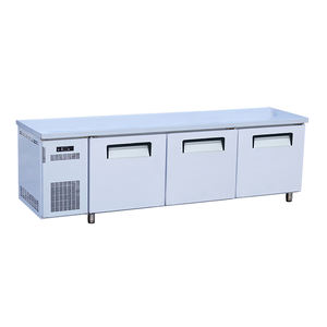 Mesa de Trabajo Refrigerada de Acero Inoxidable con Temperatura Única, <span class=keywords><strong>Congelador</strong></span> Bajo Encimera, Mesa de Preparación con Control Digital y Estantes Ajustables - Product Image 1