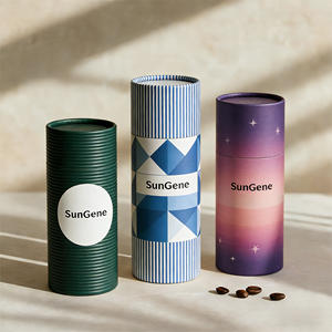 Tube en papier rond personnalisé pour emballage de crème glacée, vente en gros, boîte cylindrique pour soins de la peau, tube en papier cosmétique couleur personnalisée, vente en gros - Product Image 4