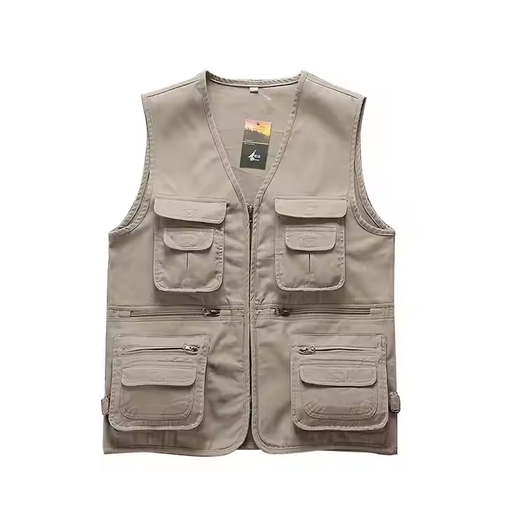 Khaki Olive Green Dark Blue Vest