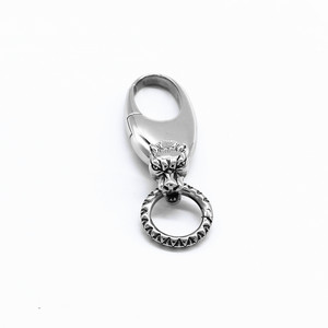 Yunnique – porte-clés tête de loup en acier inoxydable, breloques en forme d'animal, accessoire cadeau unisexe - Product Image 2