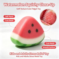 Jouet anti-stress souple et croustillant en forme de pastèque, simulation de fruit, jouet de décompression pour enfants
