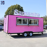 CAMPTRL Remorque alimentaire mobile pour entreprise de restauration, 16 pieds, Food Truck, Cuisine mobile entièrement équipée, Personnalisable, Nouveau chariot à bubble tea et café