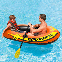 Instock vente en gros INTEX 58331 explorer 200 ensemble de bateaux 2 personnes pvc kayak bateau à rames bateau de pêche gonflable
