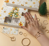 Caja de Regalo con Logotipo Personalizado, Calendario de Adviento Navideño de Lujo, Materiales Reciclados Biodegradables, Papel Rígido, Embalaje Sorpresa de 24 Días