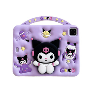 เคสแท็บเล็ตซิลิโคนรูปยูนิคอร์นแบบมีขาตั้งสีรุ้งสำหรับ iPad Air 7 8 9 Gen 6 10 9 A16 11 Pro Inch Holder ฝาครอบลายการ์ตูนเป็ดน่ารัก - Product Image 5