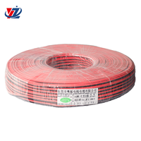 Fil de cuivre étamé torsadé en caoutchouc silicone, 14 AWG, 2 conducteurs, rouge et noir, parallèle, 600V, résistant à la chaleur 200°C