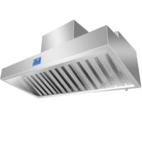 Hotte aspirante électrique en acier inoxydable pour la restauration hôtelière, purificateur électrostatique de fumée d'huile, équipement de cuisine