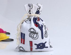 Linen Rope Handle <b>Drawstring</b> <b>Bag</b> - Product Image 2