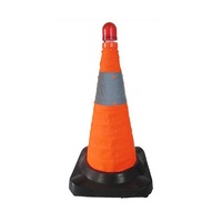 Barrières de circulation pliables en nylon de 500 mm de hauteur avec base en caoutchouc