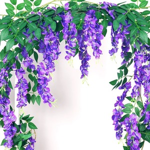 Guirnaldas de Flores Artificiales Shangchu Wisteria de 100cm-200cm, Decoración para Bodas, Guirnaldas Colgantes de Flores de Seda para Uso en Exteriores - Product Image 1