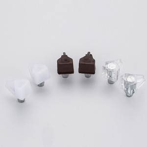 5mm support en plastique transparent chevilles accessoires de meubles supports d'étagère flottante Support d'étagère en verre PlasticTransparent blanc - Product Image 5