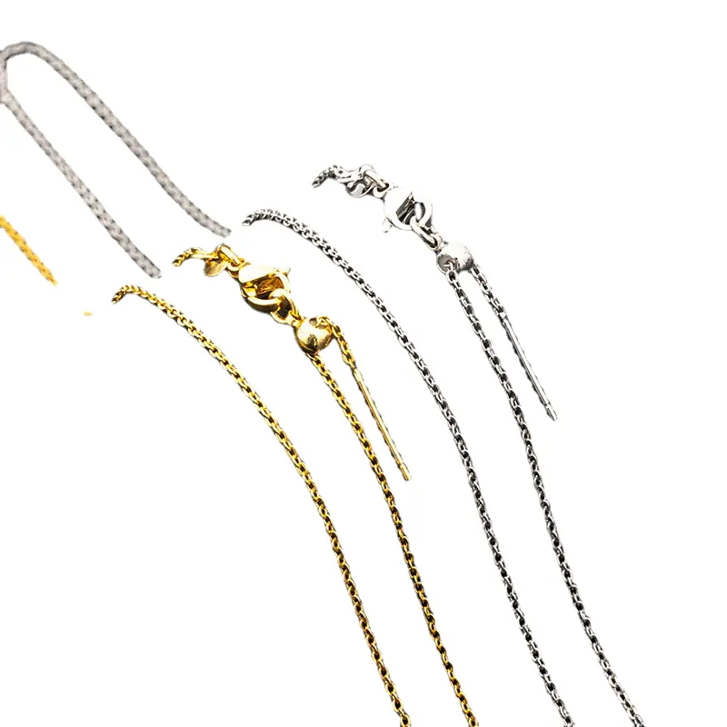 Chaîne de clavicule Homard peut être porté collier réglable Type d'aiguille pour femme silicone bricolage perlé pendentif colliers corde