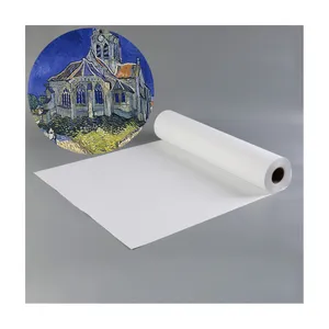 Gulungan kanvas Inkjet Matte 240gsm tahan air untuk Epson Printer Format besar katun poliester UKURAN 24 inci 44 inci kanvas seni