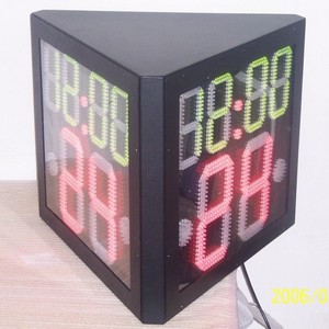 Temporizador LED de tres lados con cuenta regresiva de 24 segundos para equipos de cancha de baloncesto - Product Image 1