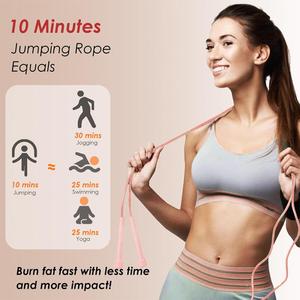 <span class=keywords><strong>Corde</strong></span> <span class=keywords><strong>à</strong></span> <span class=keywords><strong>sauter</strong></span> professionnelle réglable en PVC pour exercices intérieurs, outil de fitness cardio portable pour débutants, perte de poids et entraînement de fitness - Product Image 4