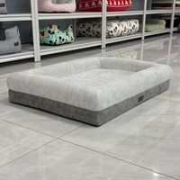 ETRIP PET Vente en gros Lit pour chien orthopédique de luxe avec logo personnalisé, lavable, avec fond antidérapant, en mousse à mémoire de forme