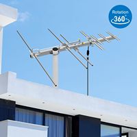 Antena de TV Digital Yagi para Exteriores de Largo Alcance, Alta Ganancia, Impermeable, FULL HD 4K, ISDB-T, DAB, VHF, UHF, TDT, DTV
