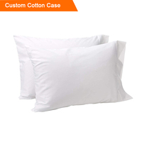 Taie d'oreiller personnalisée en microfibre/polyester/bambou biologique/100% coton, housse de taie d'oreiller en microfibre