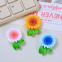 Petites breloques en résine fraîche en forme de tournesol pour coques de téléphone DIY, accessoires pour pinces à cheveux, fleurs de marguerite, décoration intérieure