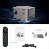 Projecteur LCD professionnel HY350 avec système d'exploitation Android 11, 1080P, 4K, 3D, stéréo, Wi-Fi, portable, 32 Go de ROM, 2 Go de RAM, pour les entreprises et l'éducation