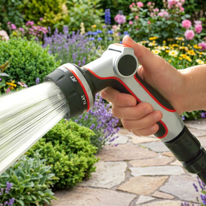Pistola de Agua de Jardín de Alta Resistencia con Control de Pulgar de Zinc, 7 Patrones de Chorro, Flujo Variable y Agarre Suave - Product Image 2