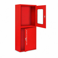 Armoire pour enrouleur de tuyau d'incendie en acier au carbone, murale, à une ou deux portes, pour équipement de lutte contre l'incendie