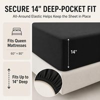 Queen Contemporary Einfarbiges Schwarzes Bettdecken-Set OEKO-TEX Zertifiziert Ganzjahres-Schlafzimmer Gästezimmer Bettdecke