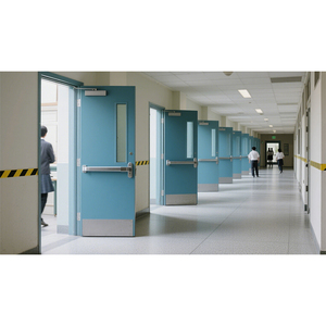 Porta d'acciaio economica della scuola del metallo porta semplice in acciaio dell'aula di porta con la finestra per il progetto dell'ufficio scolastico - Product Image 2