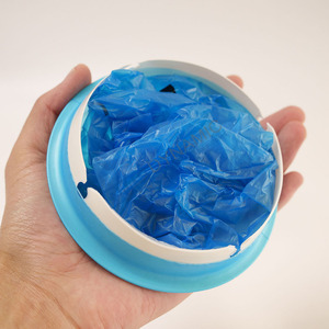 Dùng một lần 1000ml chống rò rỉ màu xanh HDPE emesis túi với ống đồng in ấn và nút đóng cửa - Product Image 1