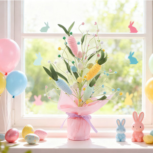 DAMAI Easter Egg Tree Centerpiece Colorful Egg Tree Table Decor Ornament Gift for Home Party Wedding Spring Holiday Decoration - Product Image 3