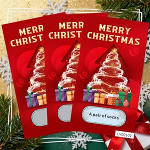 Boletos de Raspar Personalizados, Nuevo Diseño, Impresión Digital, Recubrimiento UV, Datos de Ganadores Aleatorios, Tarjetas de Raspar y Ganar de Papel para Navidad - Product Image 1