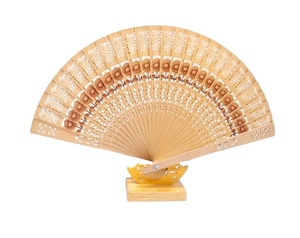 Hot Selling Wholesale Personalized Wedding Favors Guests Custom Souvenir Sandalwood <b>Hand</b> <b>Fan</b> - Product Image 1