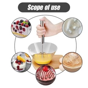 Batidora de Mano Manual de 4 Velocidades - Sin Batería para Mezclar Masa, Salsas, Huevos, Comida para Bebés, Repostería y Cocina - Product Image 5