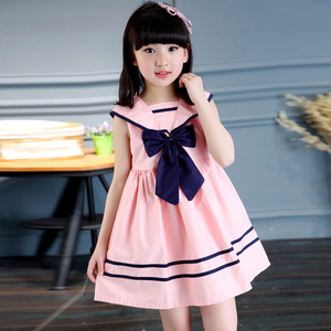 Ropa Infantil de Boutique al por Mayor de Alta Calidad, Vestido con Lazo para Niñas, Vestidos Rosas para Niñas - Product Image 3