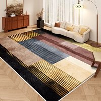 Tapis en laine Axminster tissés à la machine à motifs géométriques, à poils longs et extra épais pour salons et chambres d'hôtes ; Couleurs personnalisées