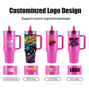 Gobelet Isotherme Personnalisé 40 oz H2.0, Tasse de Voyage en Acier Inoxydable 40 oz pour Sublimation avec Poignée, Couvercle à Paille et Bec Rabattable - Product Image 5