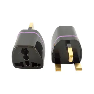 international travel plug to UK plug adapter converter with CE certification in black color